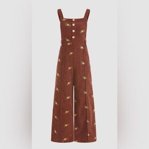 Ditsy Floral Corduroy Jumpsuit